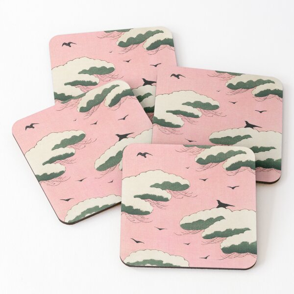 Item preview, Pink Sky - Japanese Kacho-ga Art 1800s designed and sold by pennyandhorse.