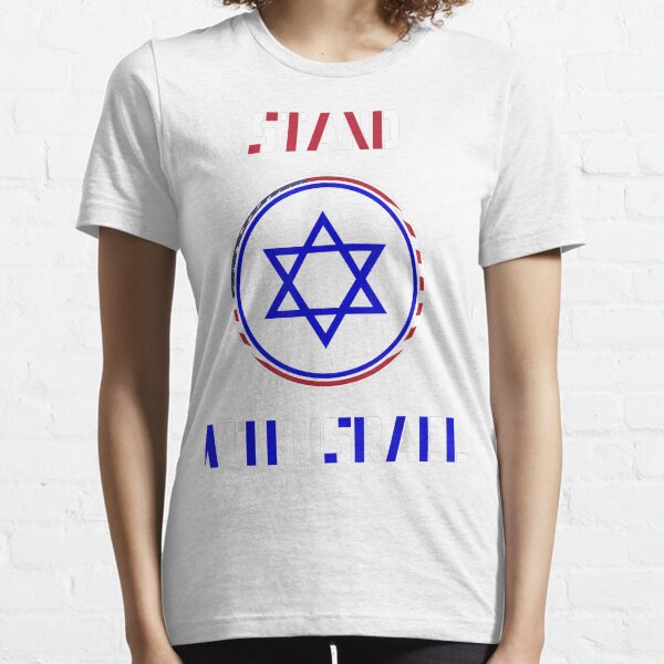 Best I Stand With Israel T-Shirt Kippah Star Of David Jewish Essential T-Shirt