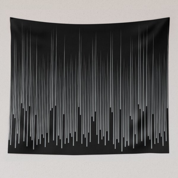 Item preview, Grey and Black Frequency Stripes Line Art Pattern Coordinates w/ Dutch Boy 2022 Popular Color Over The Moon 434-4DB - Colour Trends - Hue designed and sold by ColorOfTheYears.
