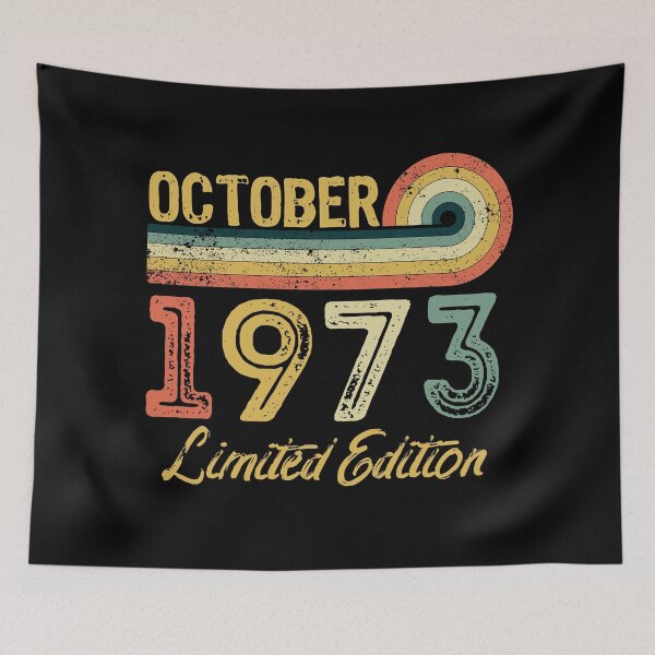 Item preview, Retro Vintage 48th Birthday - Born in October 1973 designed and sold by meedTee.