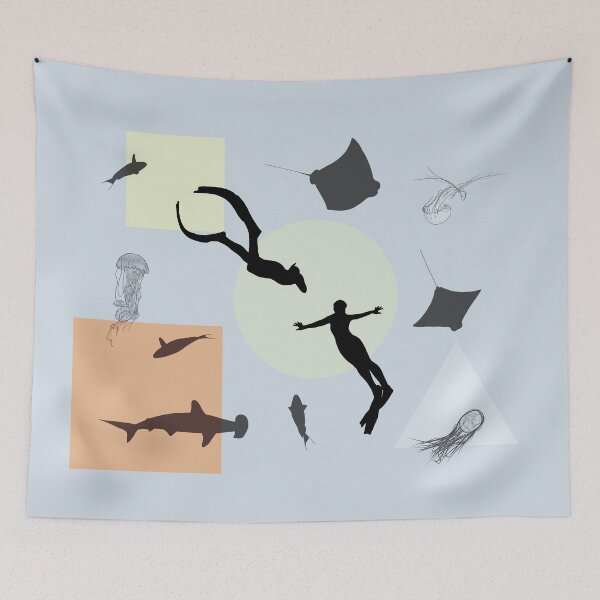 Item preview, Freediving Couple in Ocean designed and sold by Arkneer.
