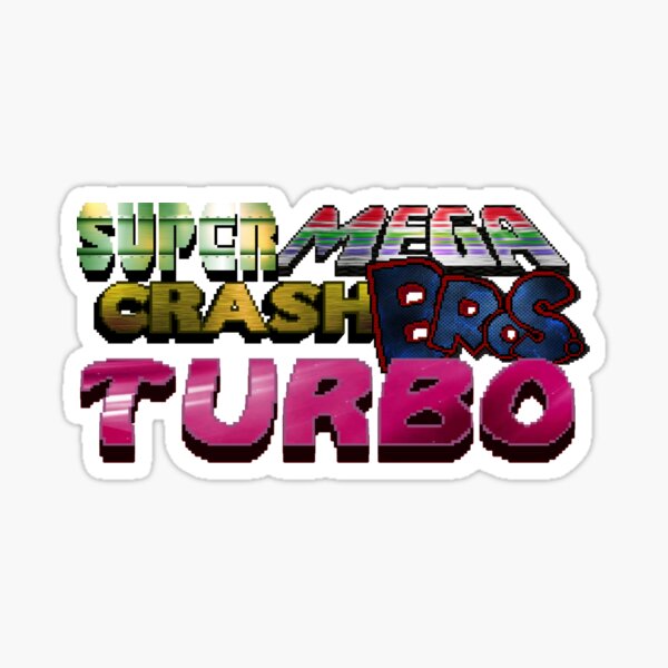Super Mega Crash Bros. Turbo modern logo (accessories) Sticker