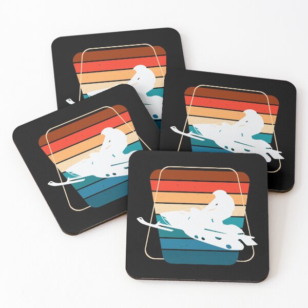 Item preview, Winter Sports Snowmobile Retro Stripes designed and sold by nanogarbanzo.