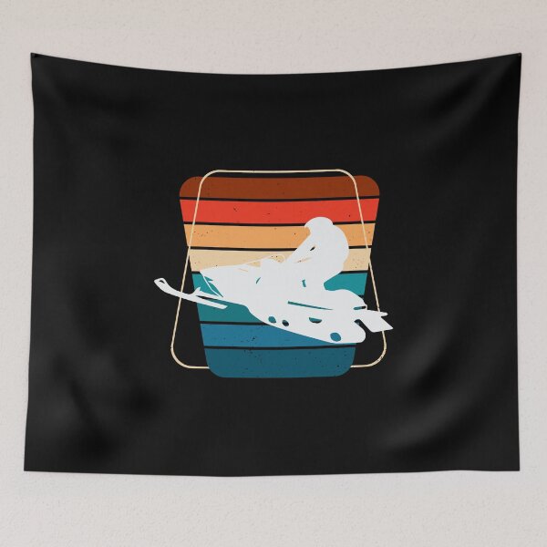 Item preview, Winter Sports Snowmobile Retro Stripes designed and sold by nanogarbanzo.
