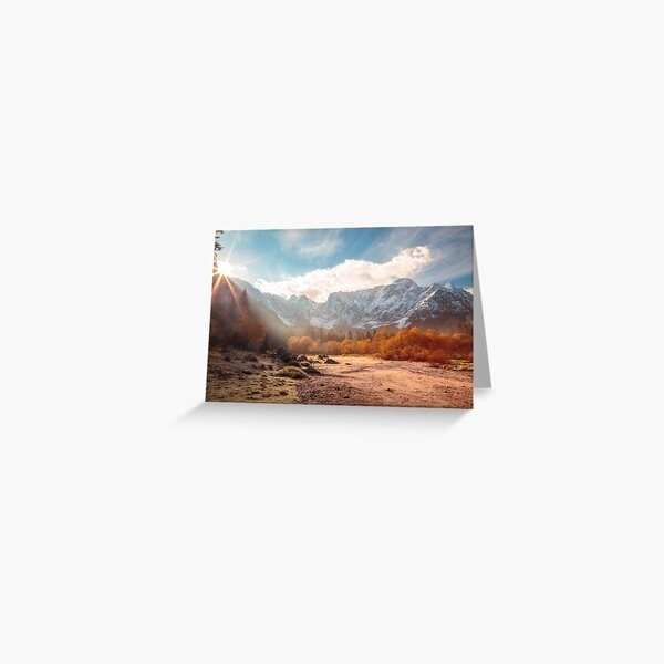autumn sunrinse in the valley Greeting Card