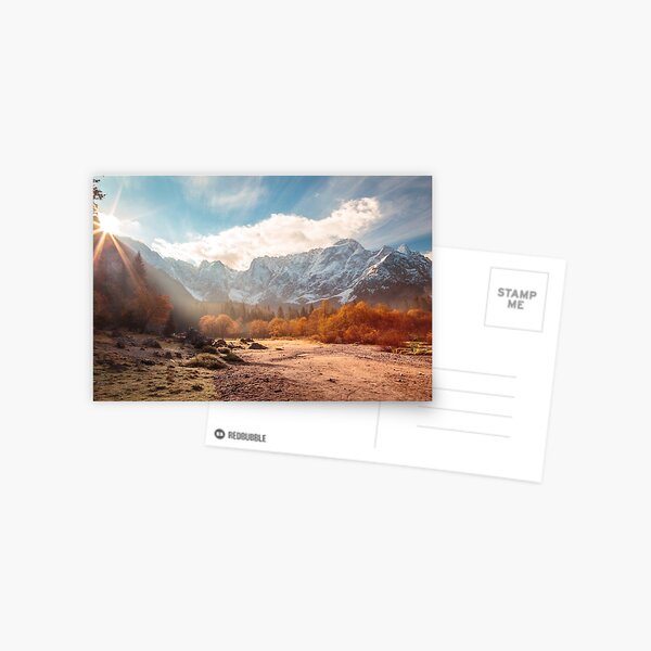 autumn sunrinse in the valley Postcard