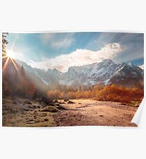 autumn sunrinse in the valley Poster