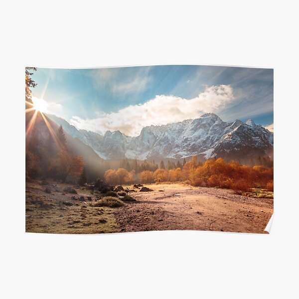 autumn sunrinse in the valley Poster