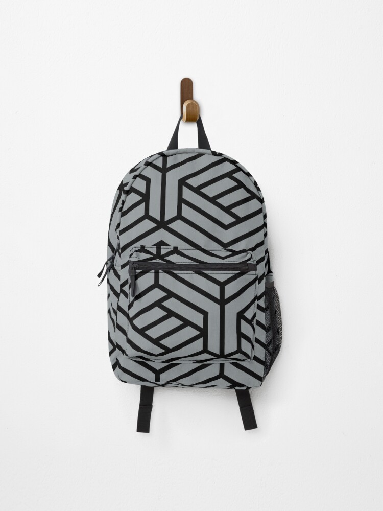 Thumbnail 1 von 3, Rucksack, Grey and Black Modern Cube Shape Pattern Coordinates w/ Dutch Boy 2022 Popular Color Over The Moon 434-4DB - Colour Trends - Hue designt und verkauft von ColorOfTheYears.