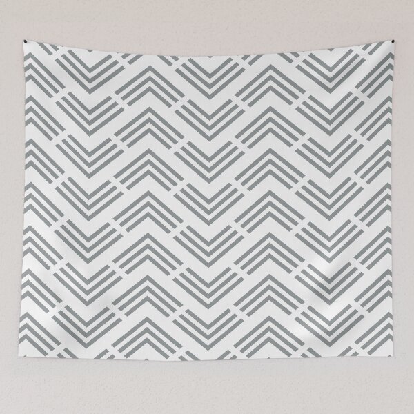 Item preview, Grey and White Chevron Rhombus Arrow Pattern Coordinates w/ Dutch Boy 2022 Popular Color Over The Moon 434-4DB - Colour Trends - Hue designed and sold by ColorOfTheYears.