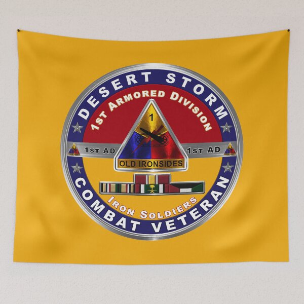 Item preview, 1st Armored Division Desert Storm Combat Veteran designed and sold by SoldierAlways.
