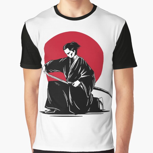 Samourai Japonais muni de son Katana/Epee T-shirt graphique