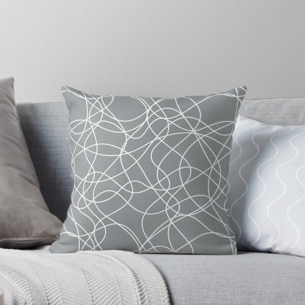 Item preview, Grey and White Scribbled Lines Mosaic Pattern Coordinates w/ Dutch Boy 2022 Popular Color Over The Moon 434-4DB - Colour Trends - Hue designed and sold by ColorOfTheYears.