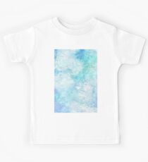 Winter snow watercolour in blue and turquoise ice, snow and water blue shades Kids Tee