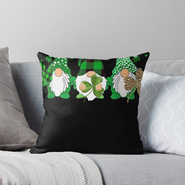 Item preview, Three Gnomes Holding Shamrock Leopard Plaid St Patrick's Day designed and sold by cristgilbe.