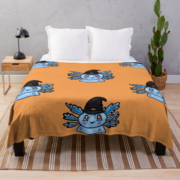 Item preview, Blue Witchy Halloween Axolotl designed and sold by BioLushGraphics.