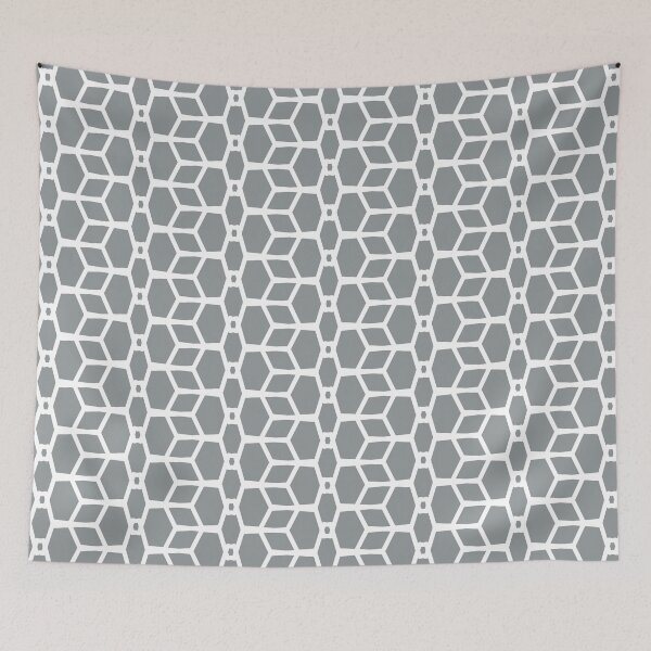 Item preview, Grey and White Tessellation Line Pattern 4 Coordinates w/ Dutch Boy 2022 Popular Color Over The Moon 434-4DB - Colour Trends - Hue designed and sold by ColorOfTheYears.