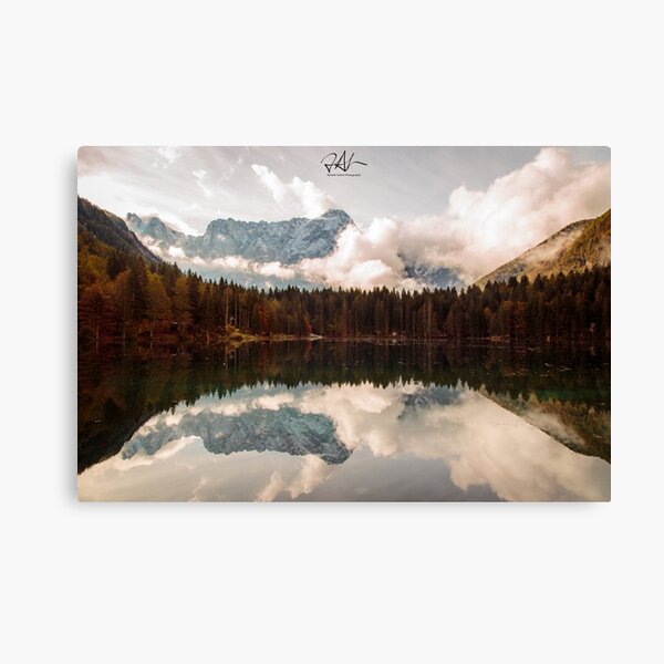 Autumn morning in the alps Canvas Print