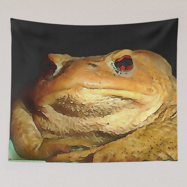 Item preview, Toad With Philosophical Disposition Acrylic Painting designed and sold by taiche.