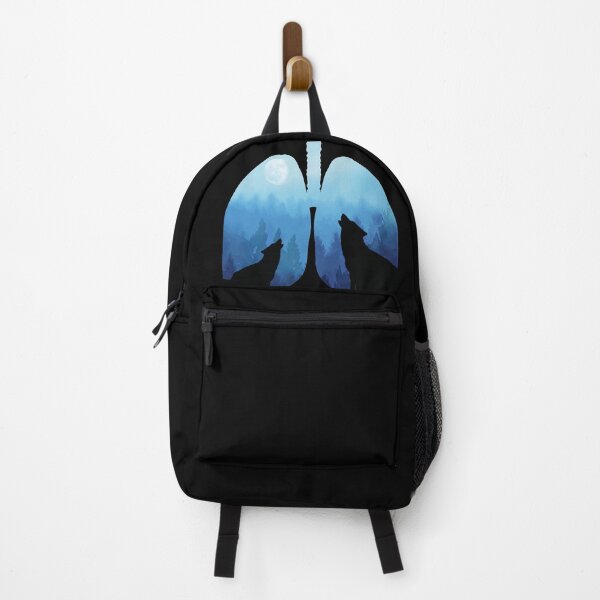 Item preview, Breathe pure air, Lungs, nature, wolf, mountains, outdoors, adventure, camping designed and sold by Collagedream.
