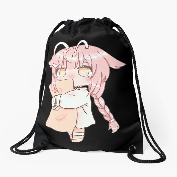 Gacha life series-urso mágico menina kaya mochila cordão saco de