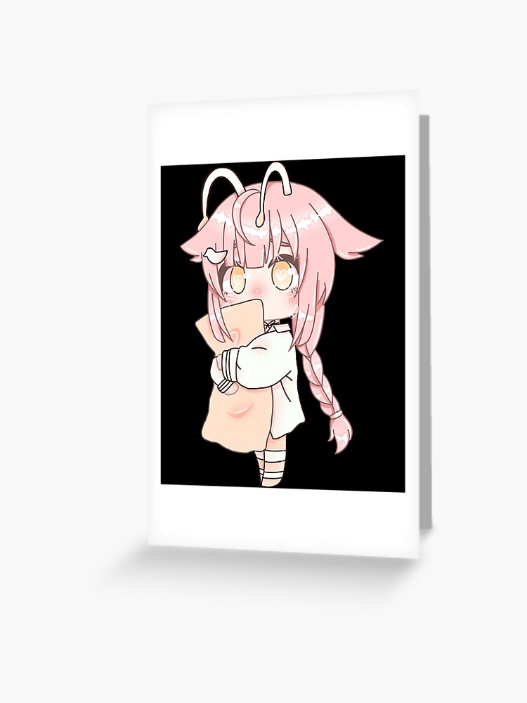 Gacha Life - Gacha girl with pink hair Greeting Card for Sale by