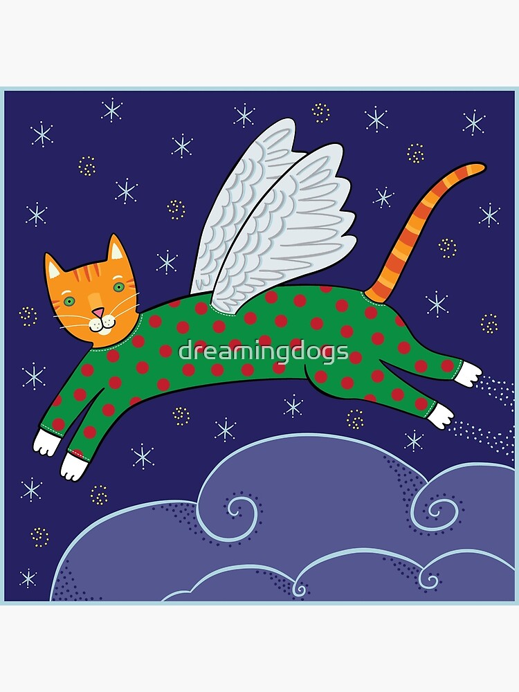 Cat print christmas pajamas hot sale