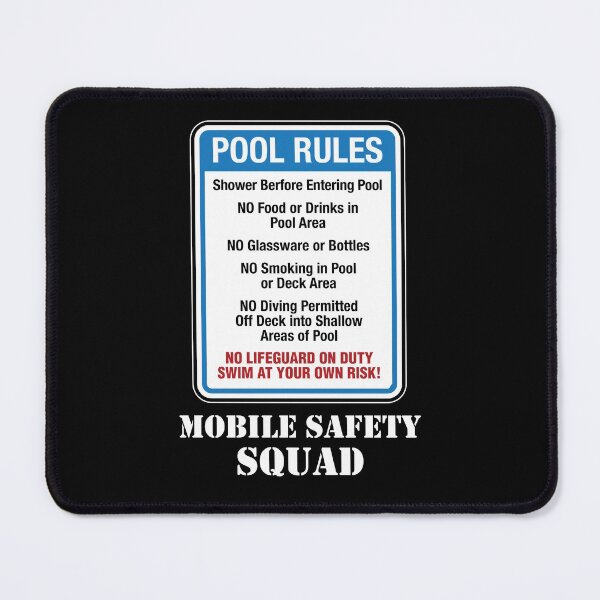 Item preview, Swimming Pool Rules Mobile Safety Squad designed and sold by twHistory.