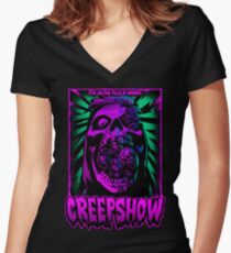 Creepshow T shirt design Women's Fitted V-Neck T-Shirt