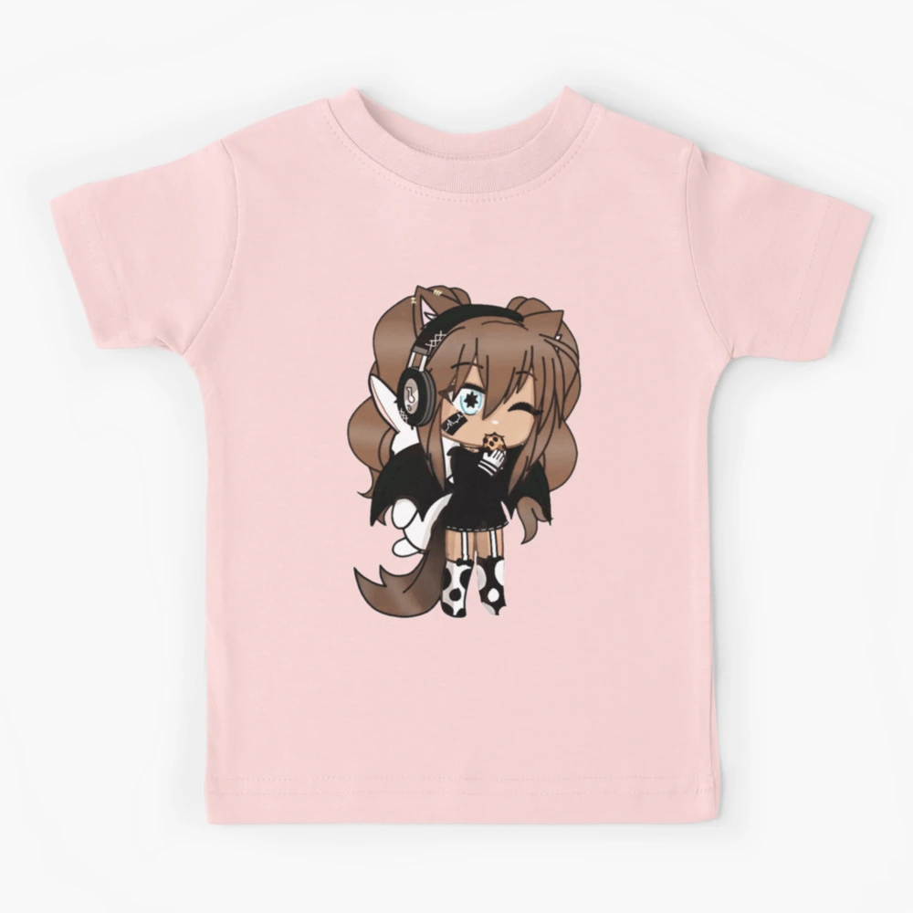 Gacha gacha vida gacha oc bonito menina chibi manga gacha edit arte bonito  camiseta preto branco para homens - AliExpress