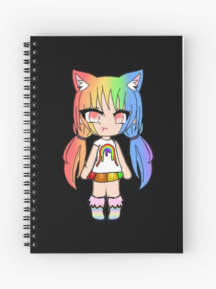 Cute Anime Girl - Gacha Edit | Spiral Notebook