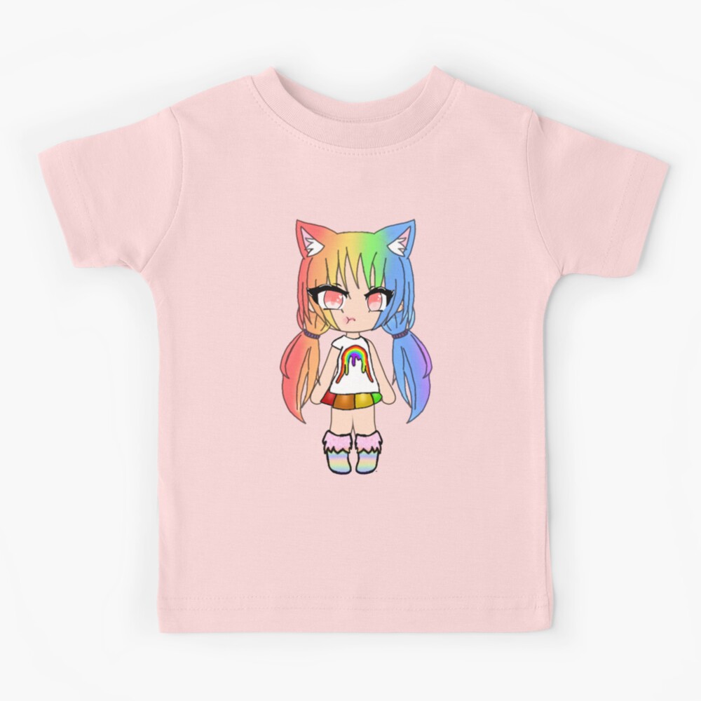 Gacha gacha vida gacha oc bonito menina chibi manga gacha edit arte bonito  camiseta preto branco para homens - AliExpress