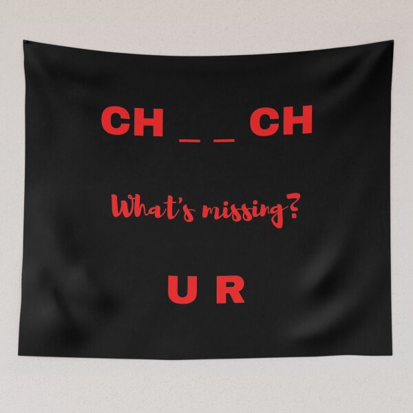Item preview, Church, What's missing? Red Print designed and sold by delvaoutfitters.