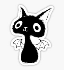 Black Bat-Cat Sticker