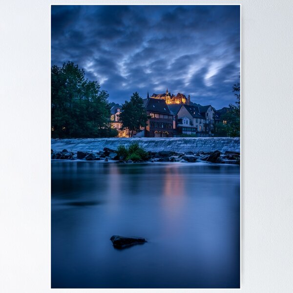 Item preview, Castle view at the blue hour designed and sold by Janinapohl.