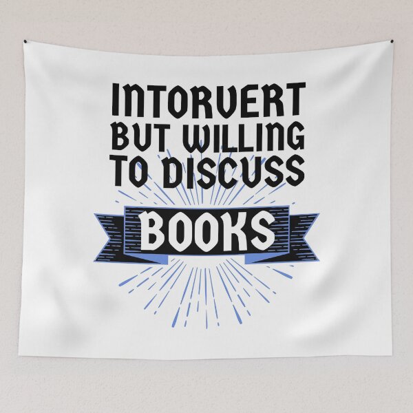 Item preview, Introvert but Willing to Discuss Books designed and sold by ACC .