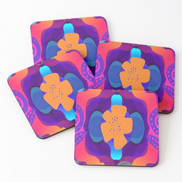 Item preview, Kawaii Vibrant Abstract Floral Pattern,Graphic Psychedelic Abstract Art, Inspired by Nature-floral abstract art, Graphic Psychedelic Abstract Art, Inspired by Nature-floral abstract art designed and sold by Adri Barnard.