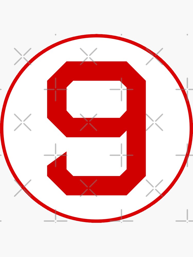 Ted Williams #9 Jersey Number Sticker for Sale by StickBall