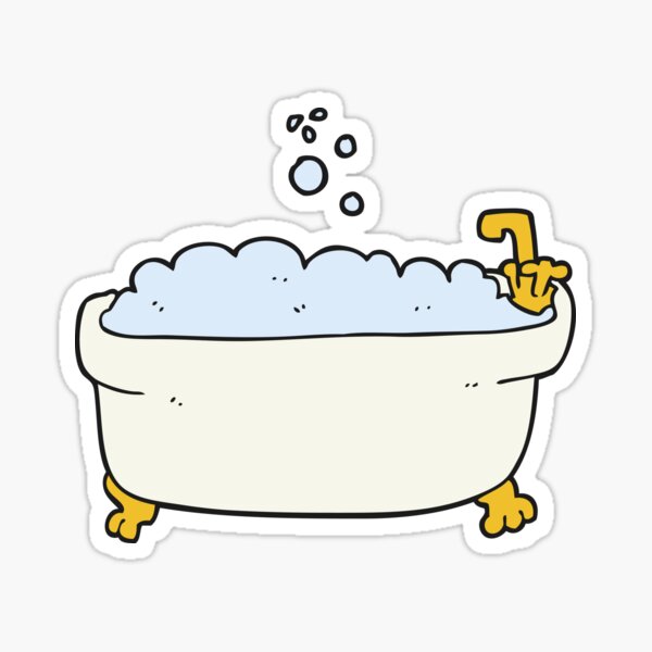 cartoon bathtub Sticker