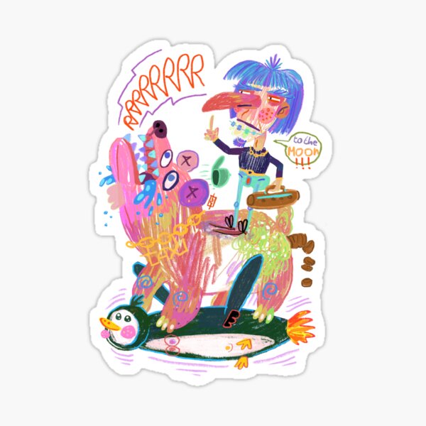 To the moon Sticker