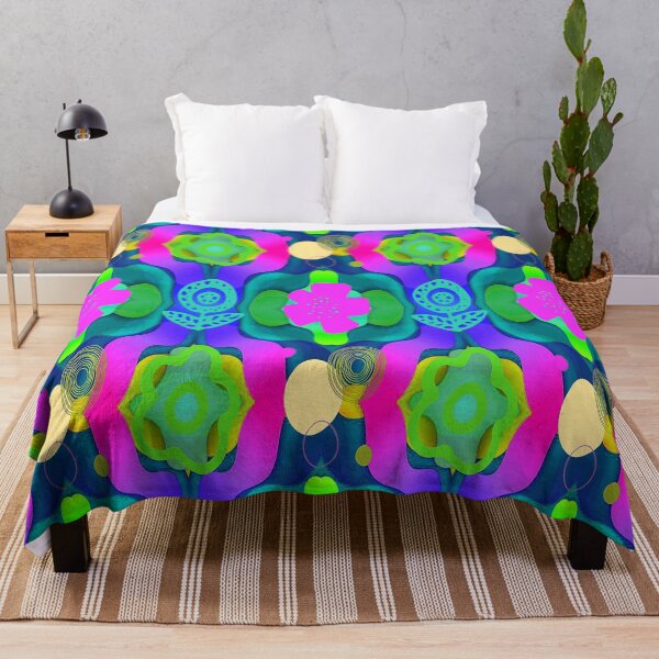 Item preview, Kawaii Vibrant Abstract Floral Pattern, 3, Graphic Psychedelic Abstract Art, Inspired by Nature-floral abstract art, Graphic Psychedelic Abstract Art, Inspired by Nature-floral abstract art designed and sold by Adri Barnard.
