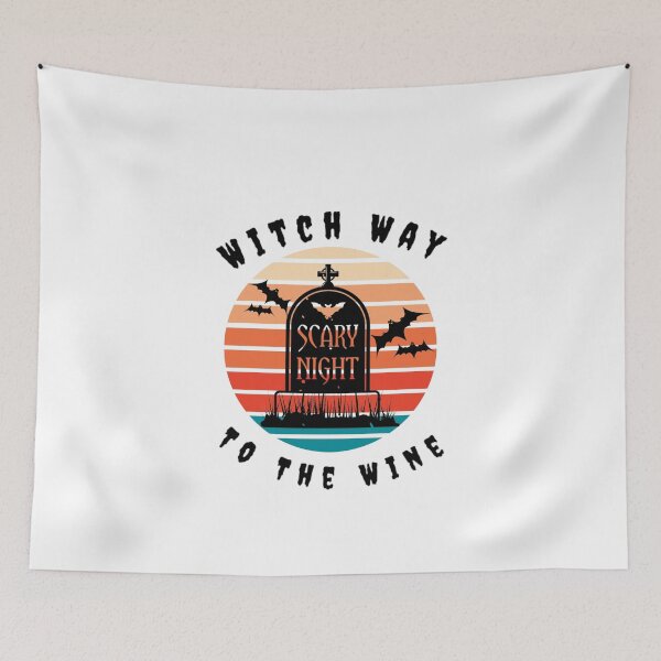 Item preview, Witch Way To The Wine T-shirt, funny halloween t-shirt, Gift for halloween. designed and sold by mHmShop.