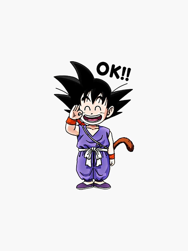 Ok Goku Sticker For Sale By Flashydesign Redbubble