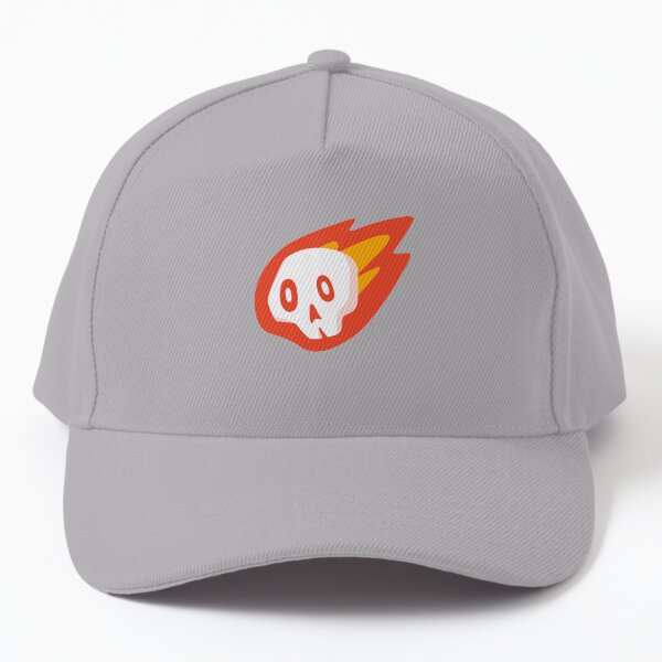 A Friendly Flaming Skull Baseball Cap