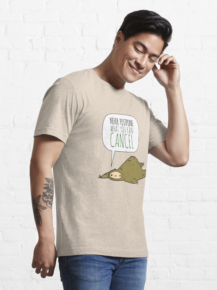 Alternate view of Sloth Wisdom. Essential T-Shirt