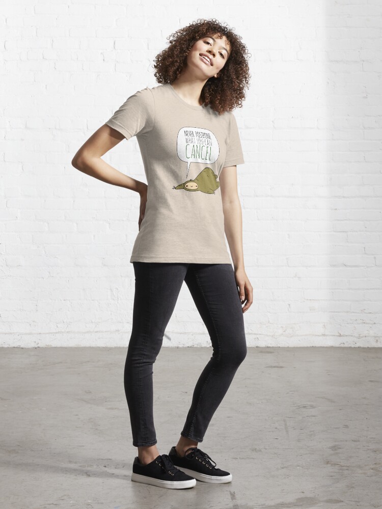 Alternate view of Sloth Wisdom. Essential T-Shirt