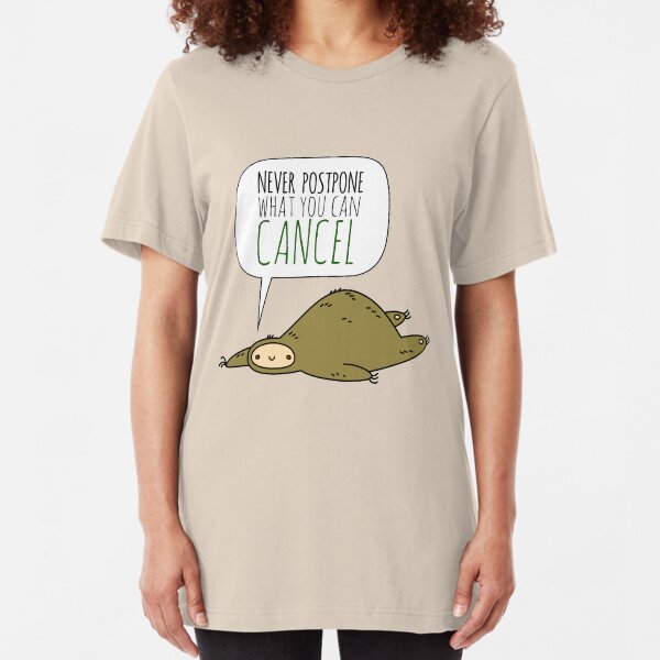 Sloth Wisdom. Slim Fit T-Shirt
