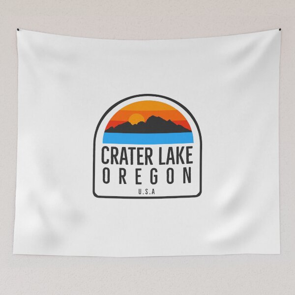 Item preview, Crater Lake Oregon Vintage Retro Adventure Travel Mountain Hiking, Camping designed and sold by tmartinezta.