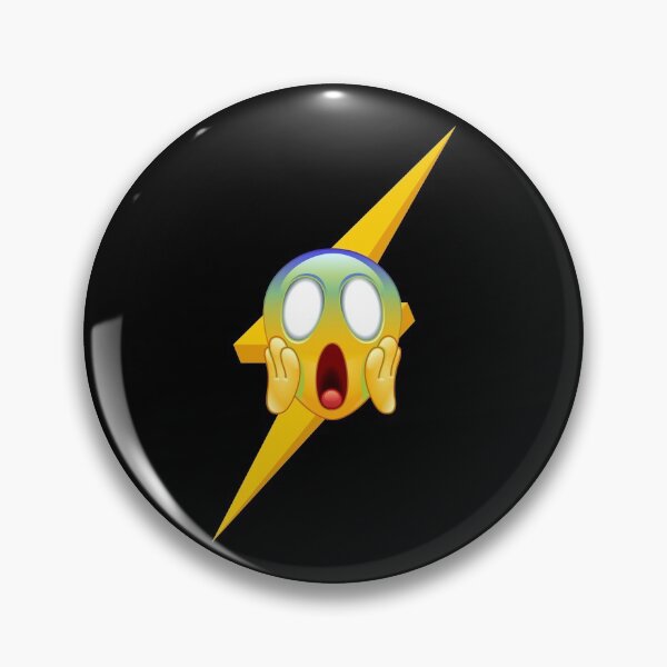 Item preview, Screaming Smiley Face With Thunderbolt Design designed and sold by EarthArtDesigns.