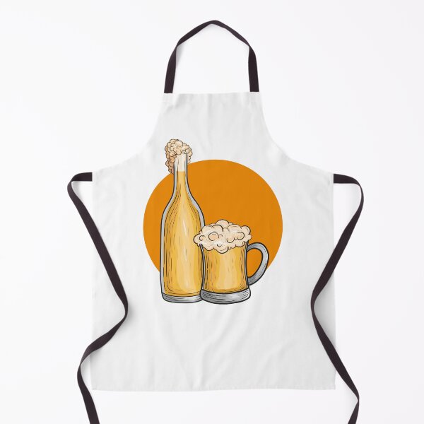 Item preview, glass filled with beer and beer bottle design designed and sold by Aziramada.